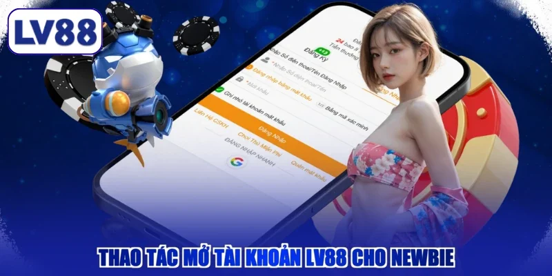 Thao tác mở tài khoản LV88 cho newbie